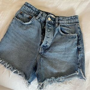 Zara High Rise Denim Short